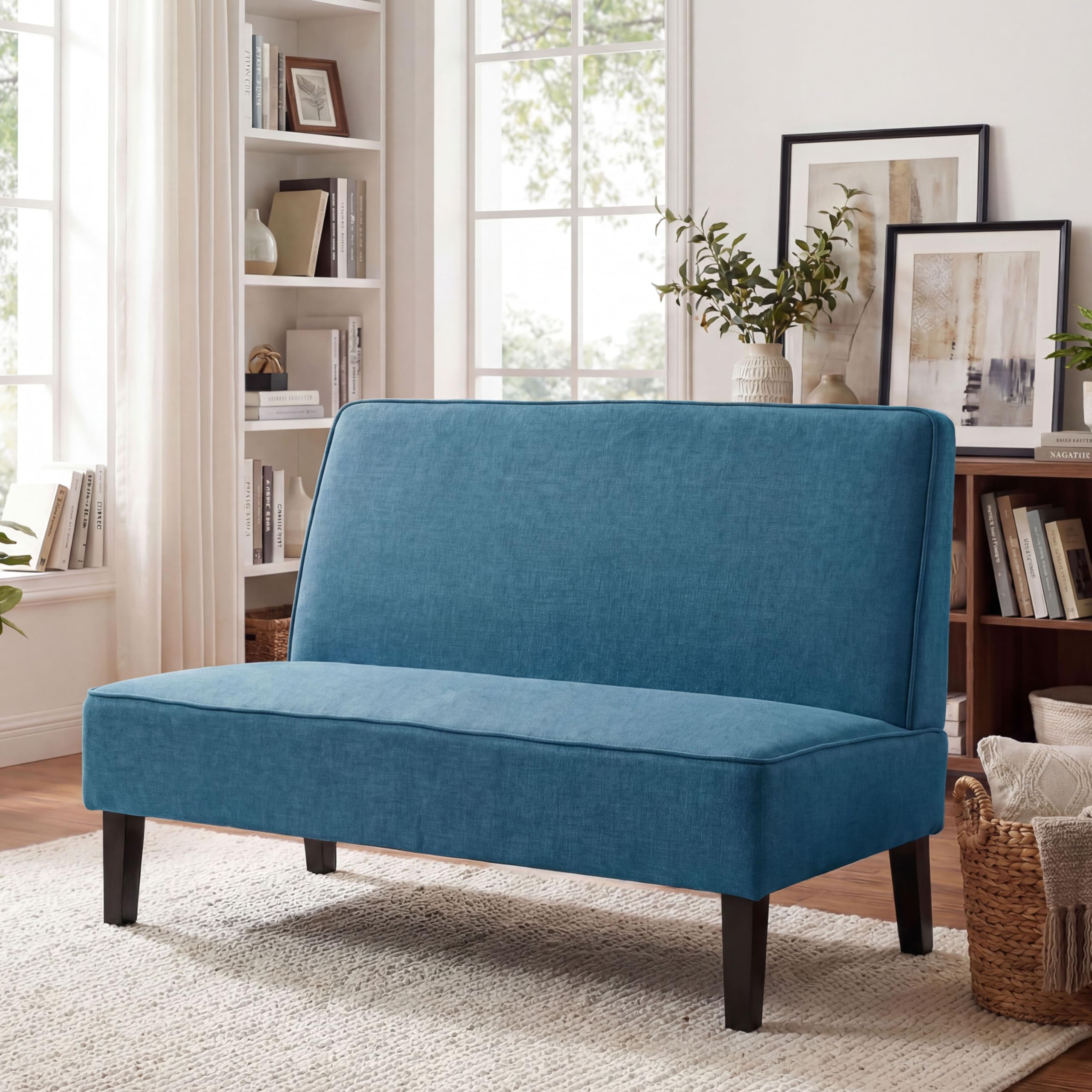 Amazon｜Changjie 家具 スモール ラブシート ソファ ソファ 布張り